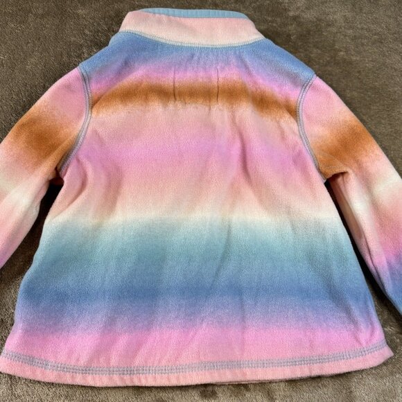 OSHKOSH B'GOSH Girls 1/4 Zip Colorful Fleece & Carters Zip up Hoodie SIZE 18M - Picture 11 of 15